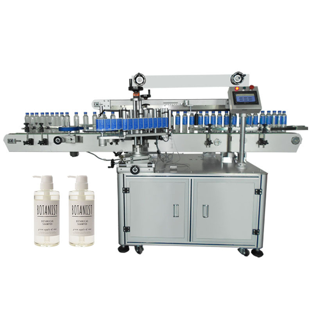 Automatic Cosmetic Double Sided Round Flat Square Oval Bottle Labeling Machine