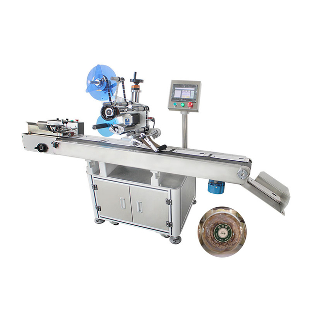 Semi automatic flat plane surface bottle self-adhesive sticker label applicator machine