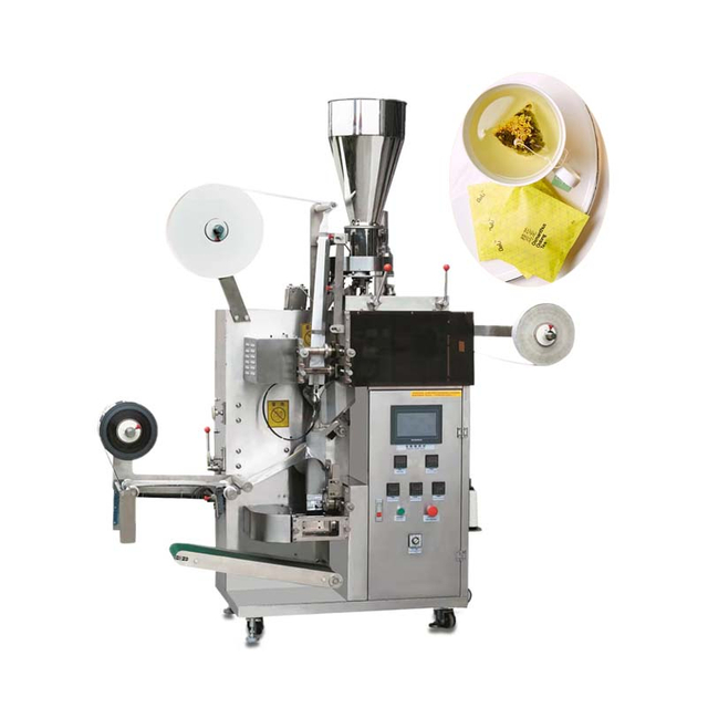 Full Automatic Inner And Outer Teabag Packing Machine With Tag And Thread Tea Filling And Packing Machine