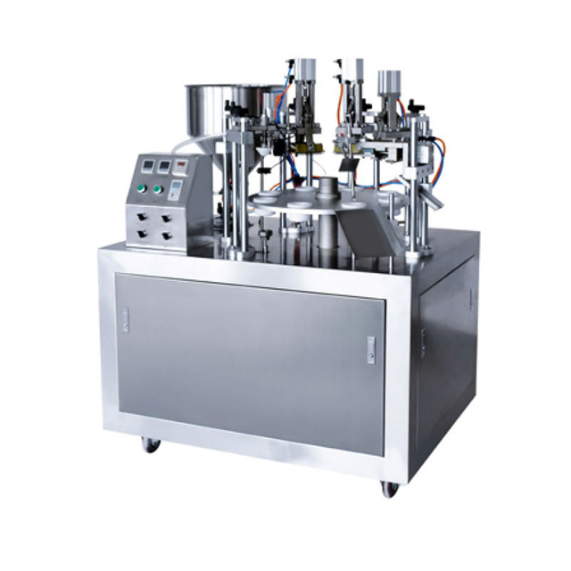 Automatic Cosmetic Hand Cream Ointment Paste Soft Plastic Pe Aluminum Metal Laminated Tube Filling And Sealing Machine