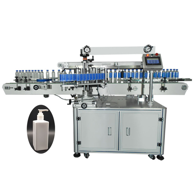 Automatic sticker plastic glass round double side bottle self-adhesive labeling machine with date coder