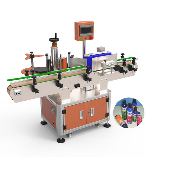 Table Top Fully Automatic Plastic Pet Glass Jar Labeler Desktop Round Bottle Labeling Machine With Date Code Printer