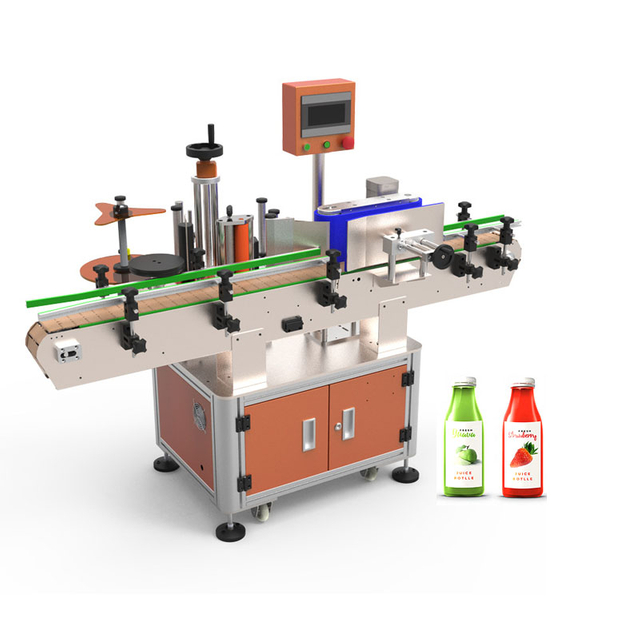 Auto Vertical Automatic Round Bottle Liquid Cans Container Wrap Labeling Machine