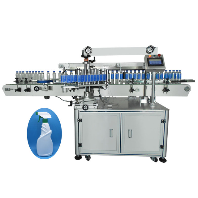 Factory Label Applicator Adhesive Automatic Double Side labeler Table Top Small Round Bottle Labeling Machine