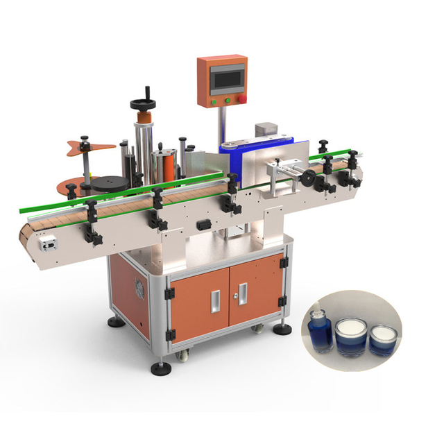 2022 New Design Desktop Fully Automatic Round Bottle Cylinder Labeling Machine