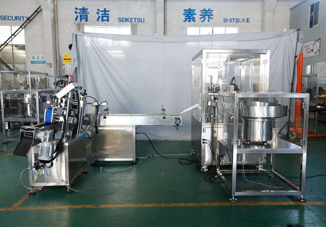 Rotary Automatic Essential Oil Eye Drops Liquid Glue Filler Glass Small Bottle Blood Tube Vial Reagent Filling Capping Machine