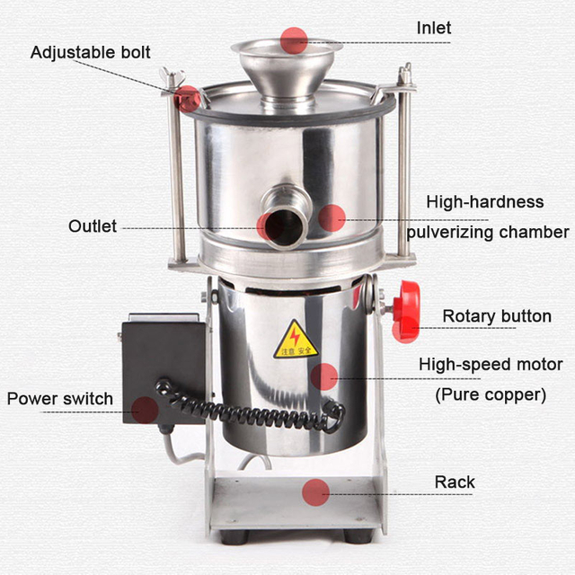 2000g Swing Professional Wheat/Rice Flour Mill Chinese Herb Cacao Grinder Grain Grinder