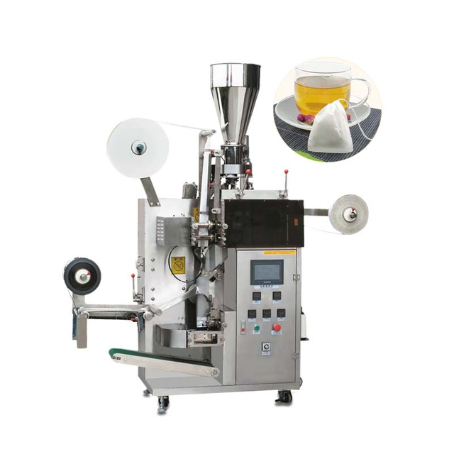 New 2021 Automatic Double Chamber Triangle Inner Outer Tea Bag Pouch Packing Machine For Small Business